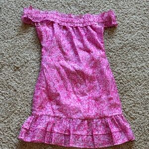 Lovers + Friends Pink Floral Off-Shoulder Mini Dress